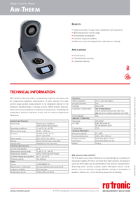 Thumbnail of document Data Sheet - AWTherm Water Activity Meter